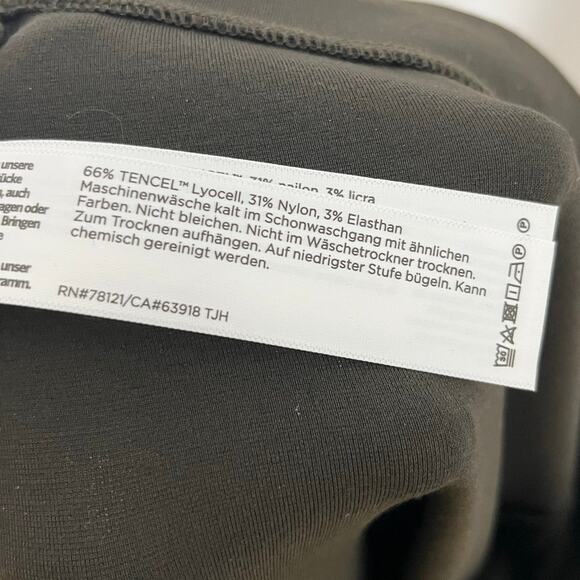 Eileen Fisher Washable Flex Ponte Slim Pants Women M Olive Green Pull-On Stretch - Picture 9 of 9